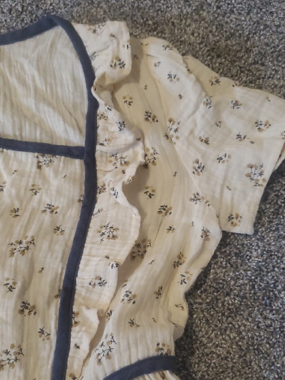 bohme Floral Dress Cream with Navy Trim - Picture 4 of 4